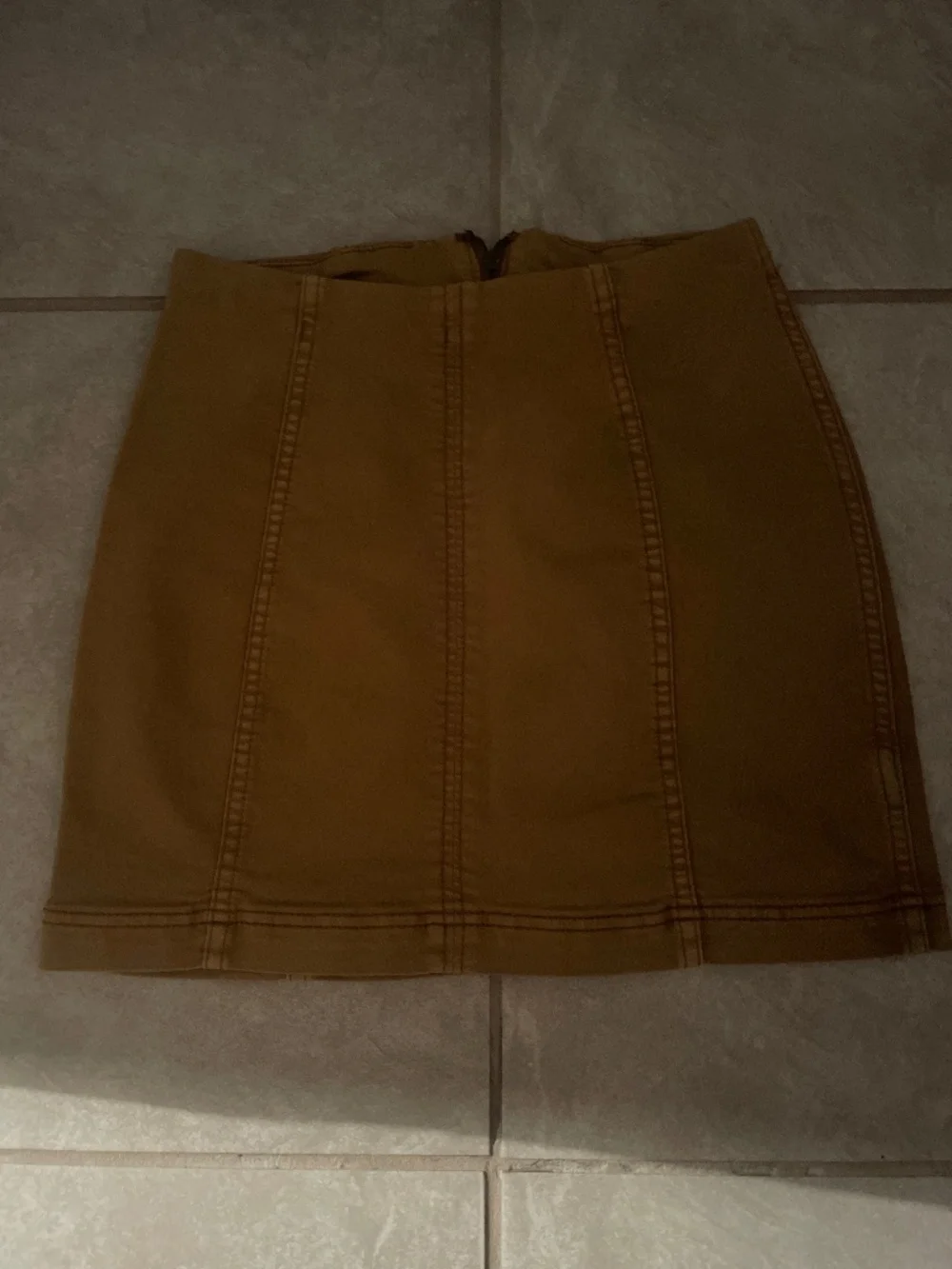Free people mustard yellow mini skirt